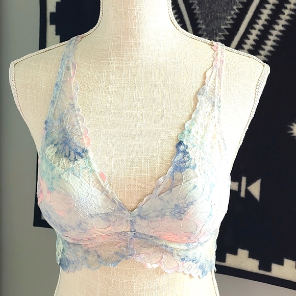 Victoria's Secret Other - 🥰 EUC PINK by VS Ladie's Date Push Up, Tie Dye Lace Racerback Bralette, XS